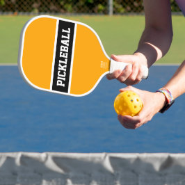 Coole, fett gelbe schwarze PICKLEBALL-Textstreifen Pickleball Schläger
