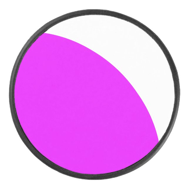 Coole, fett helle, lebhafte, rosa, weiße, dynamisc eishockey puck (Vorderseite)