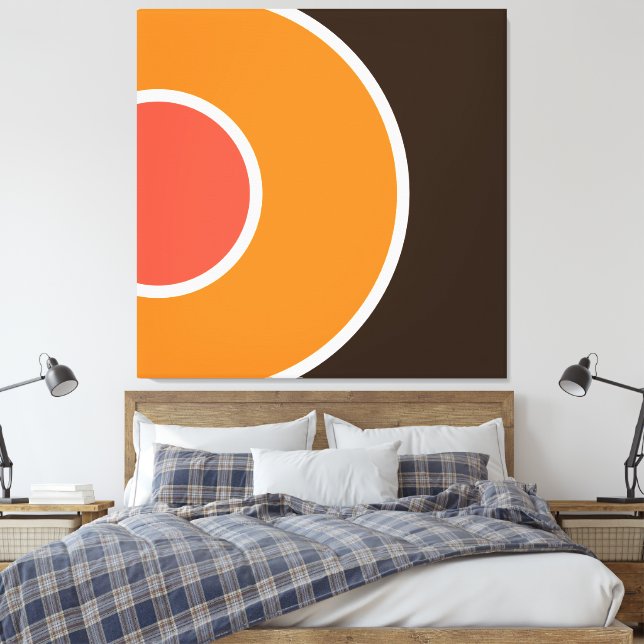 Coole fette, helle Orange Cocoa Brown Concentrate  Leinwanddruck (Insitu (Schlafzimmer))