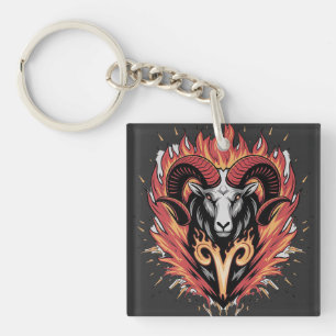 Coole Feuerränder Zodiac Astology Design Schlüsselanhänger
