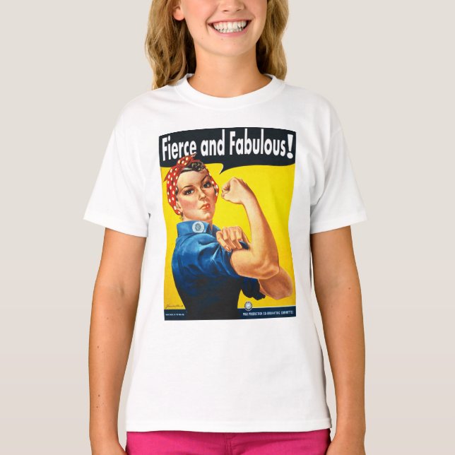 Coole Fierce und die fabulous Rosie The Riveter T-Shirt (Vorderseite)