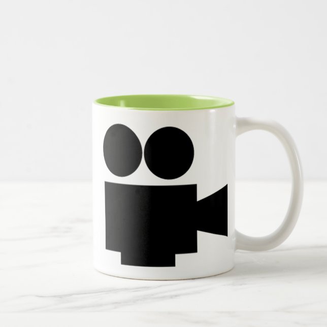 Coole Film-Kamera; Videofilm Zweifarbige Tasse (Rechts)