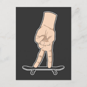 Coole Fingerboard-Hobby-Skateboarding Postkarte