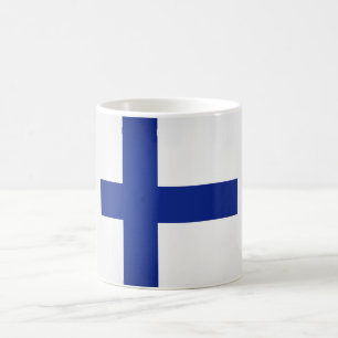 Coole finnische Flagge Kaffeetasse