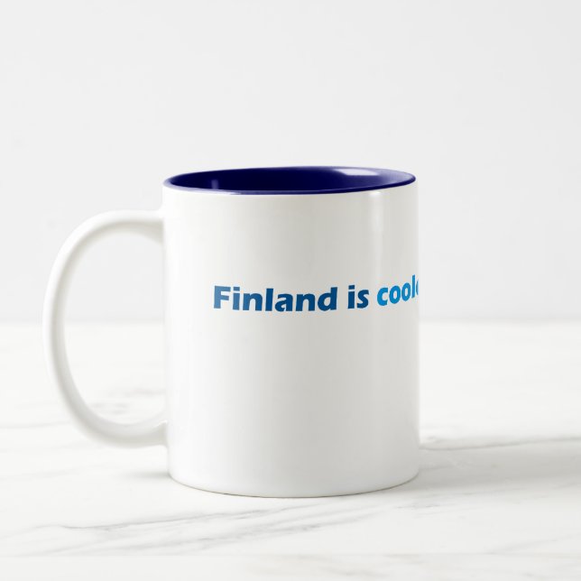 Coole Finnland-Tasse Zweifarbige Tasse (Links)