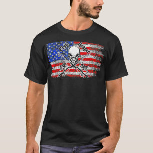 Coole Fische fürchten mich Schädel amerikanische F T-Shirt