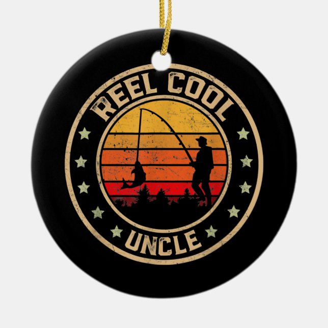 Coole Fischerei Keramik Ornament (Vorne)