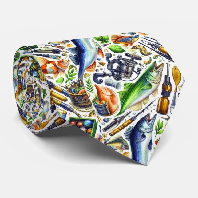 Coole Fischliebhaber Krawatte (Gerollt)