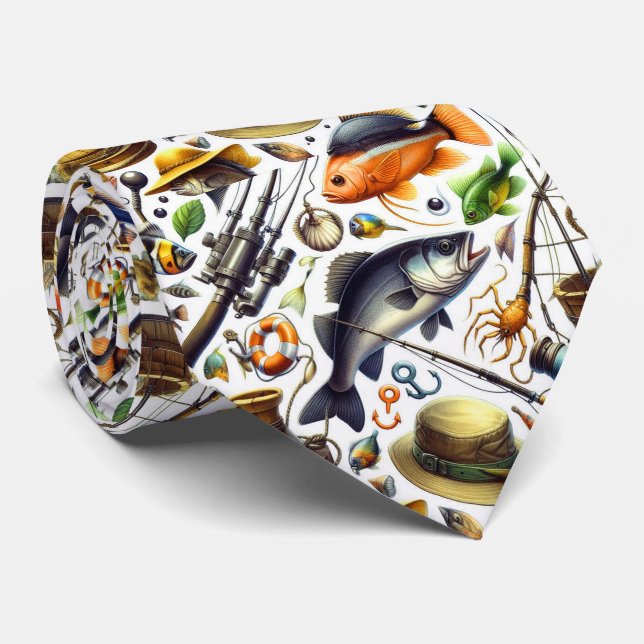 Coole Fischliebhaber Krawatte (Gerollt)