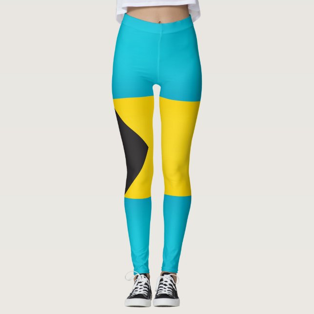Coole Flagge Bahamas Leggings (Vorderseite)