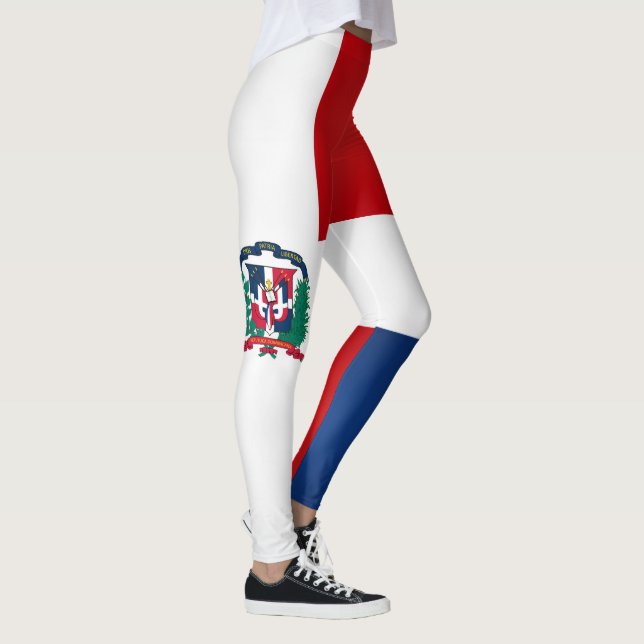 Coole Flagge der Dominikanischen Republik Leggings (Rechts)