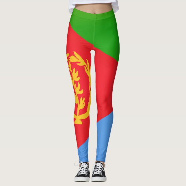 Coole Flagge Eritrea Leggings (Vorderseite)