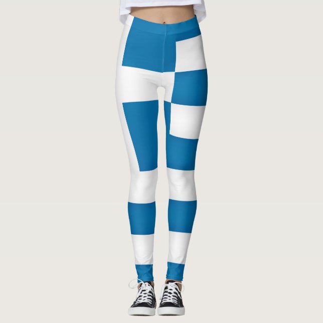 Coole Flagge Griechenlands Leggings (Vorderseite)