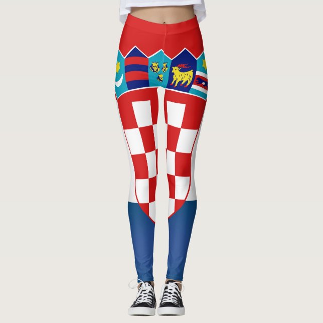 Coole Flagge Kroatiens Leggings (Vorderseite)