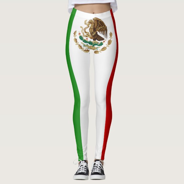 Coole Flagge Mexikos Leggings (Vorderseite)