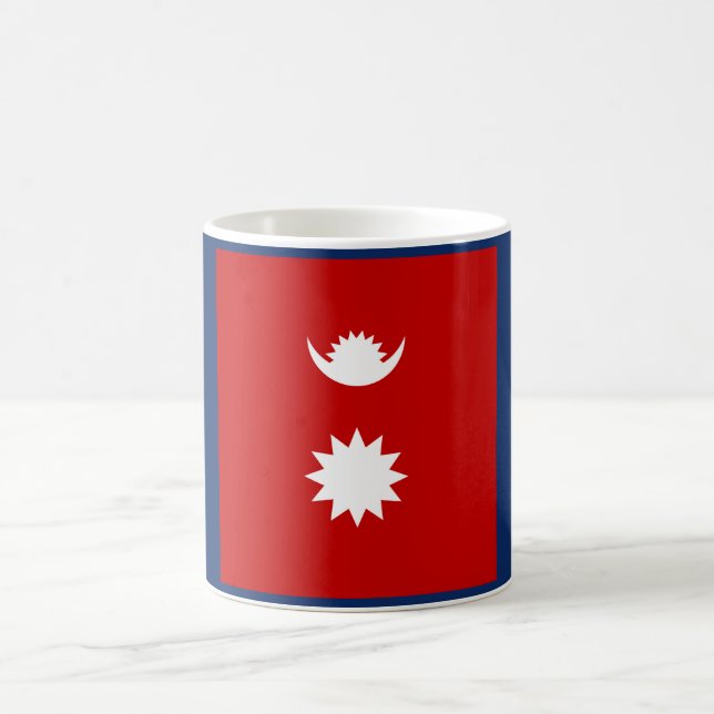 Coole Flagge Nepals Kaffeetasse (Mittel)