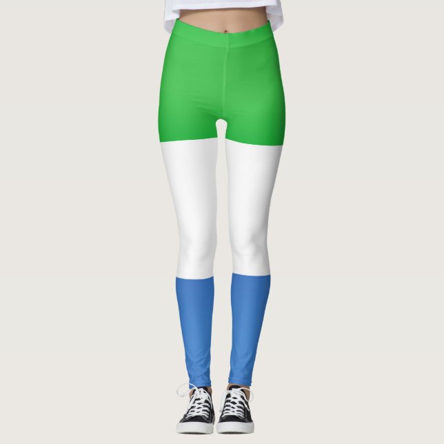 Coole Flagge Sierra Leones Leggings (Vorderseite)