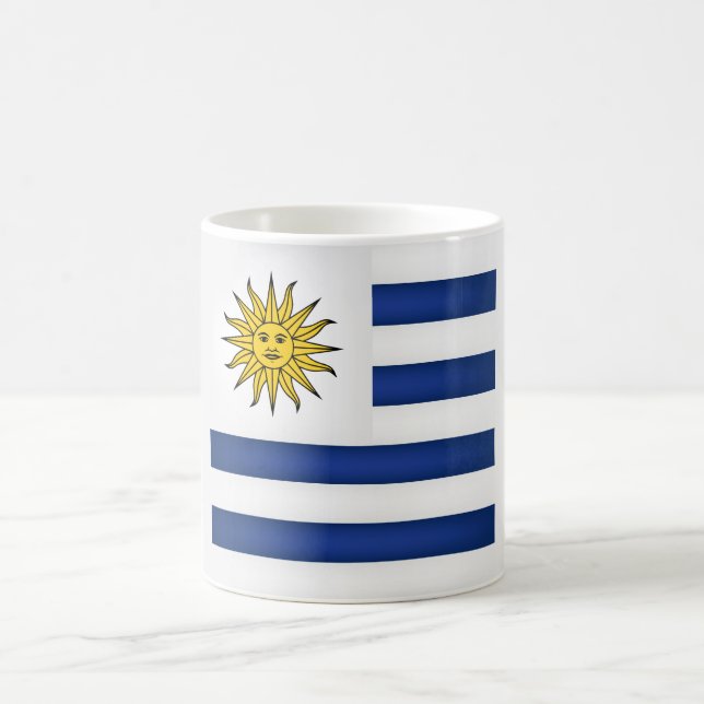 Coole Flagge Uruguays Kaffeetasse (Mittel)