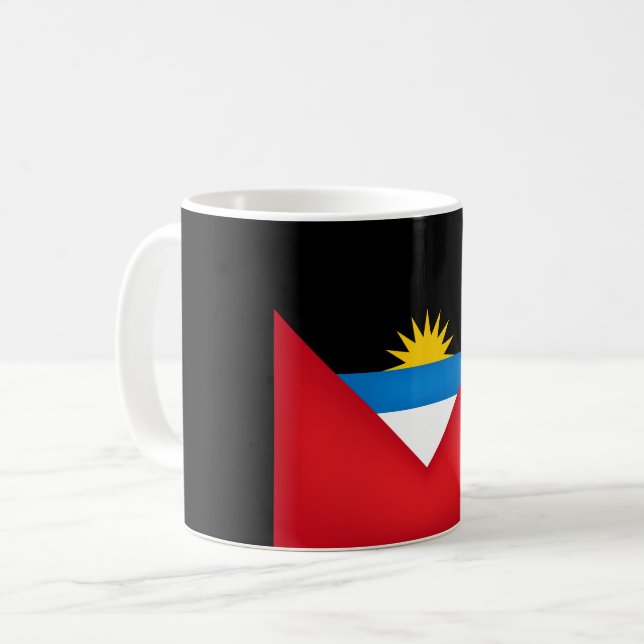 Coole Flagge von Antigua und Barbuda Kaffeetasse (Vorderseite Links)
