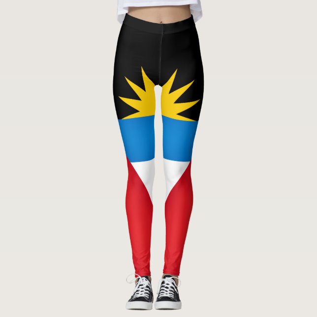 Coole Flagge von Antigua und Barbuda Leggings (Vorderseite)