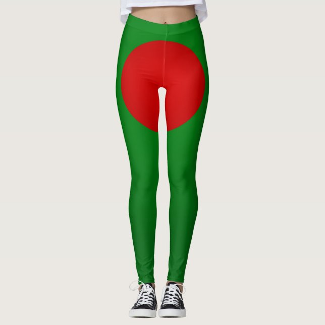 Coole Flagge von Bangladesch Leggings (Vorderseite)