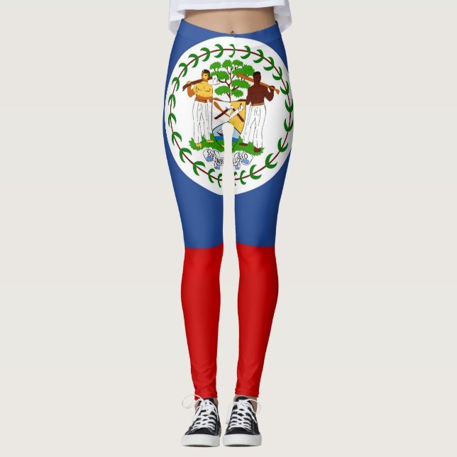 Coole Flagge von Belize Leggings (Vorderseite)