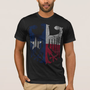Coole Flagge von Texas Deutscher Adler Erbe T-Shirt