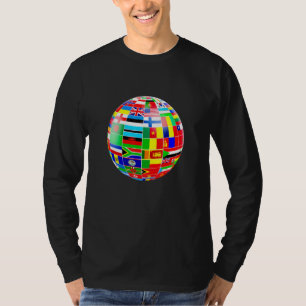Coole Flaggen des Weltbildes T-Shirt