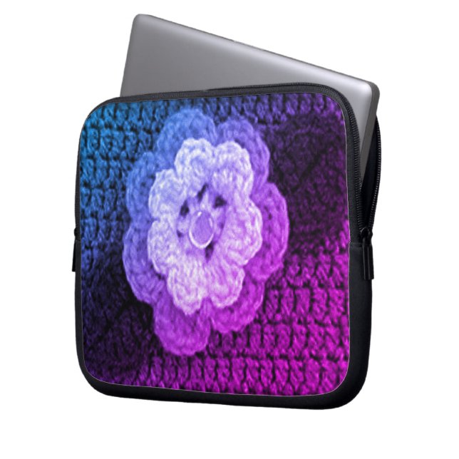 Coole florale Kunsthandwerkskreuzung Laptopschutzhülle (Vorderseite Links)