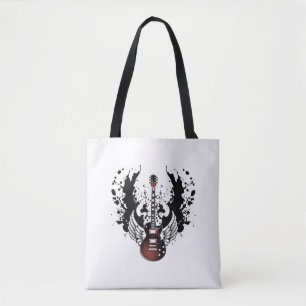 Coole Flügelgitarre Rock Music Rockabilly Musiker