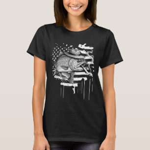 Coole Forellenfisch rauchende Outdoor-Angler Humor T-Shirt
