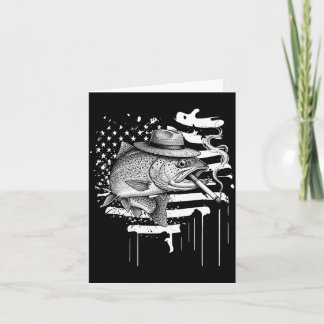 Coole Forellenfisch rauchender Outdoor-Angler Humo Karte