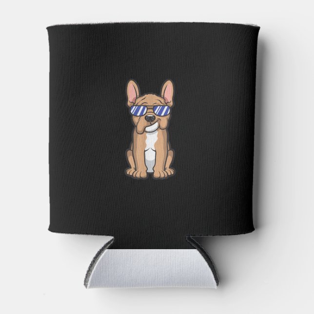 coole französische Bulldogsonne - niedliches Gesch Dosenkühler (Vorderseite)