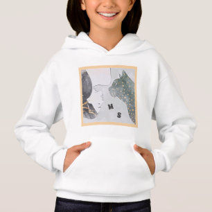 Coole Frauen & Katzen Schwarz & Weiß Gold Hoodie