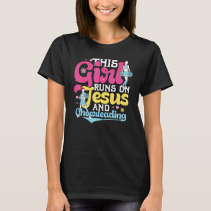 Coole Frauenführerin Mädchen Cheerleader Jesus T-Shirt