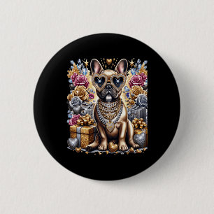Coole Frenchie Bulldog Kette Blingeecore Weihnacht Button