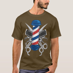 Coole Friseurinnen Männer Barber Pole Barbersho T-Shirt