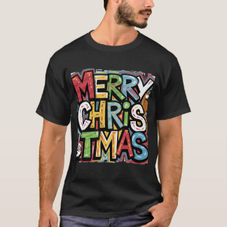 Coole frohe Weihnachten Text Graffiti Art T-Shirt