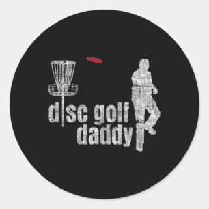 Coole Frolf Disc Golf Daddy Shirt  Runder Aufkleber