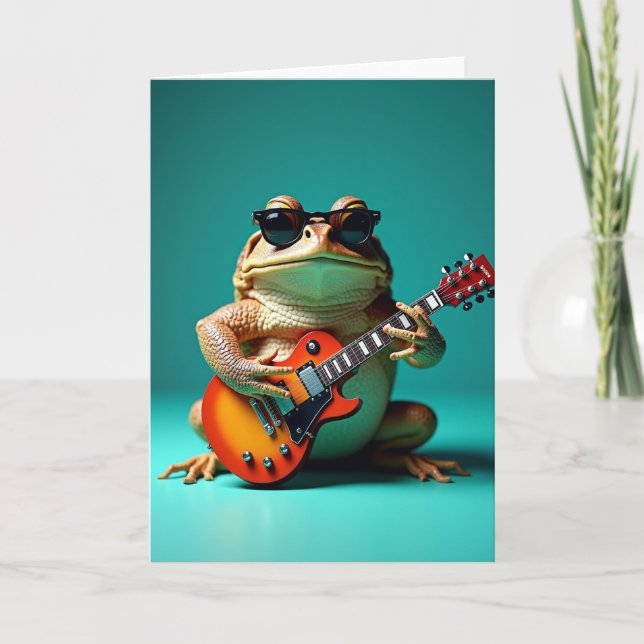 Coole Frosch-Geburtstagskarte Karte (Vorderseite)