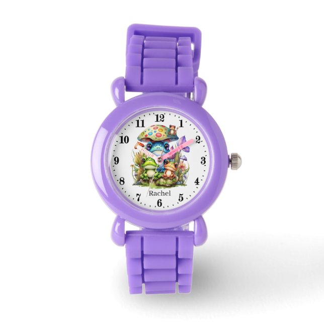 Coole Frösche geben Namen Armbanduhr (Vorderseite)