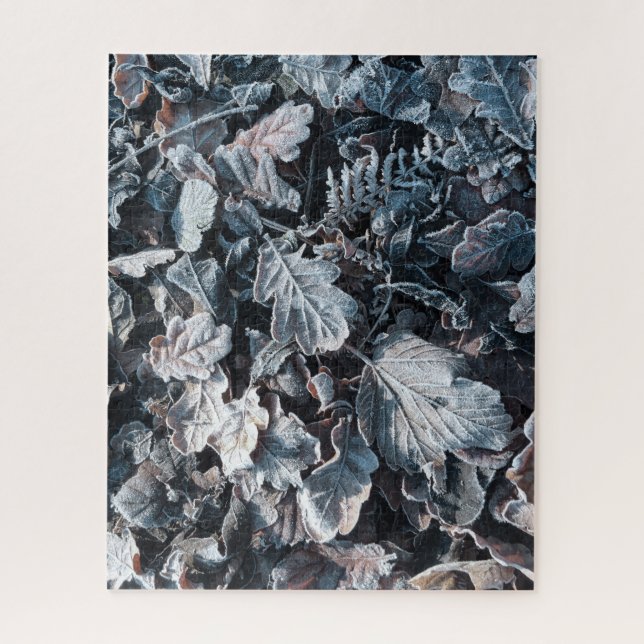 Coole frostige Blätter Puzzle (Vertikal)