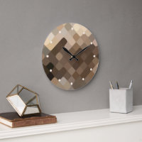 Coole Funky Taupe Beige Brown Mosaik Art Pattern