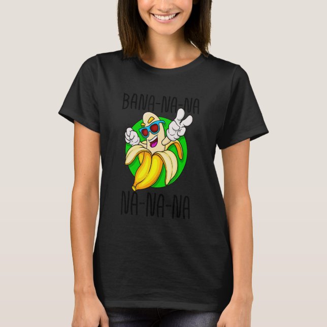 Coole Funny Sarcastic Banana Illustration Graphic  T-Shirt (Vorderseite)