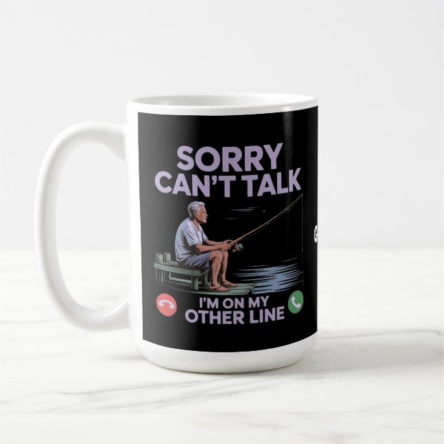 Coole Funny Vater Fishing Perfektes Geschenk Kaffeetasse (Links)