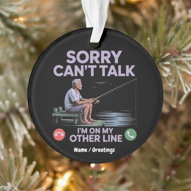 Coole Funny Vater Fishing Perfektes Geschenk Ornament (Baum)