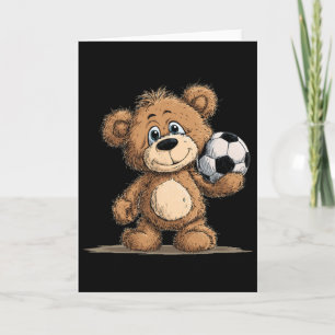Coole Fußball-Bären-Kostüm für Sportfans Karte