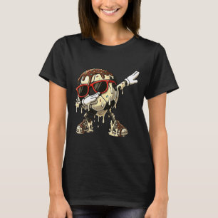 Coole Fußball-Eiscreme-Dab-Tanz lustiges Schmelzen T-Shirt