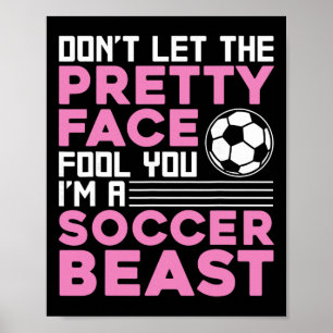 Coole Fußball für Frauen Teenager Mädchen Fußballl Poster