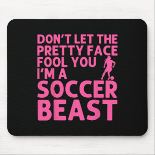 Coole Fußball-Kunst für Frauen, jugendliche Mädche Mousepad